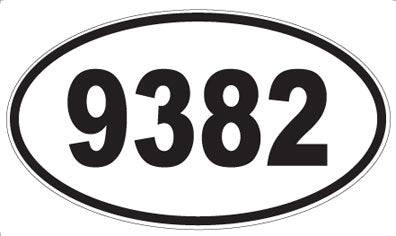 9382 - Oval Sticker