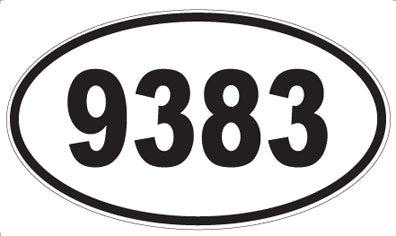 9383 - Oval Sticker