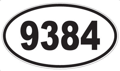 9384 - Oval Sticker