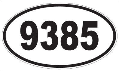 9385 - Oval Sticker