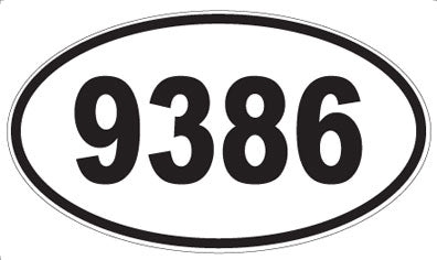 9386 - Oval Sticker