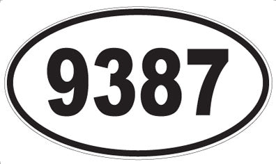 9387 - Oval Sticker