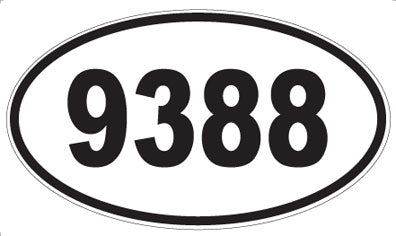 9388 - Oval Sticker