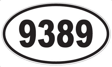 9389 - Oval Sticker