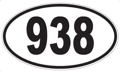 938 - Oval Sticker