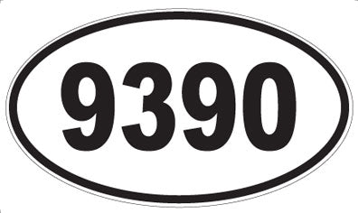 9390 - Oval Sticker