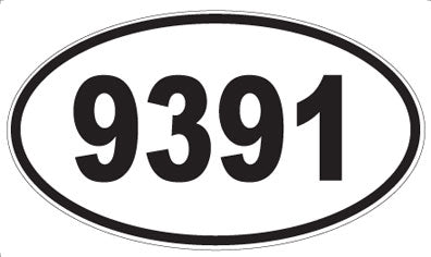 9391 - Oval Sticker