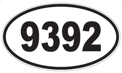 9392 - Oval Sticker