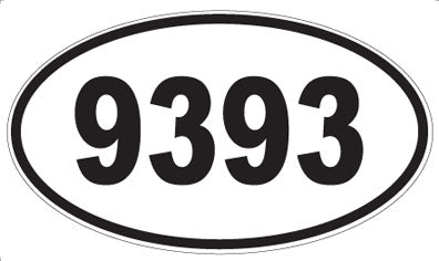 9393 - Oval Sticker