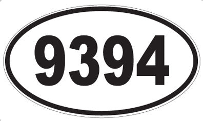 9394 - Oval Sticker