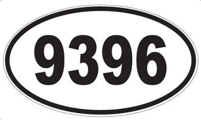 9396 - Oval Sticker