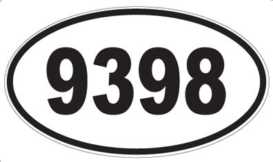9398 - Oval Sticker