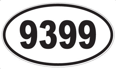 9399 - Oval Sticker