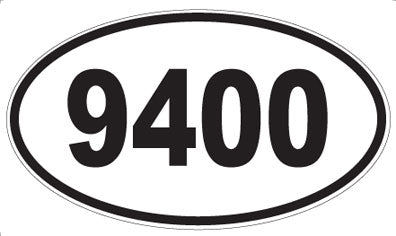 9400 - Oval Sticker