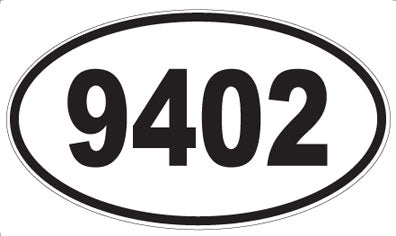 9402 - Oval Sticker