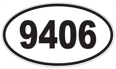 9406 - Oval Sticker