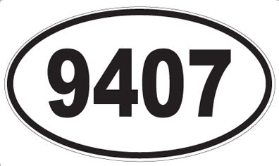 9407 - Oval Sticker