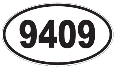 9409 - Oval Sticker