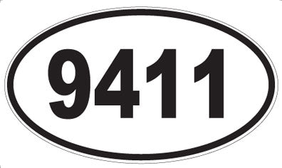 9411 - Oval Sticker