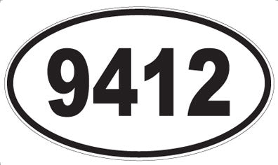 9412 - Oval Sticker