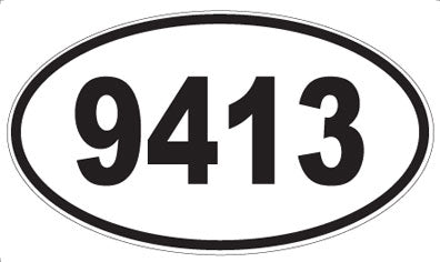 9413 - Oval Sticker