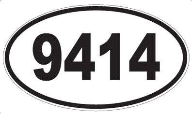 9414 - Oval Sticker