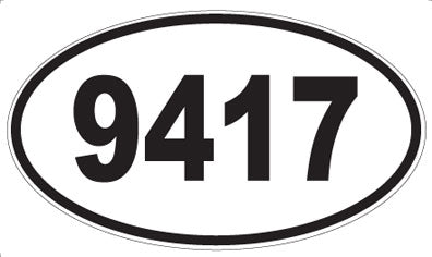 9417 - Oval Sticker