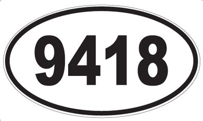 9418 - Oval Sticker