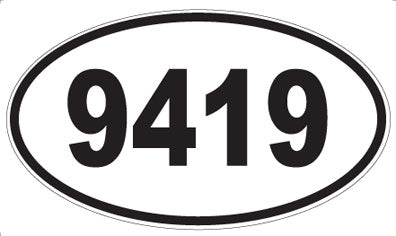 9419 - Oval Sticker
