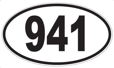 941 - Oval Sticker