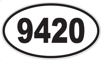 9420 - Oval Sticker