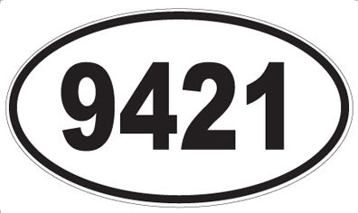 9421 - Oval Sticker