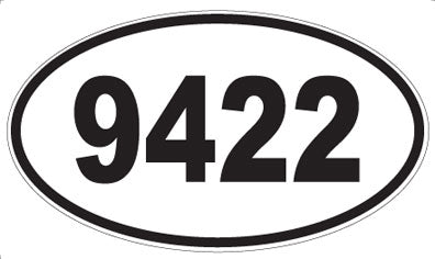 9422 - Oval Sticker