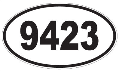 9423 - Oval Sticker