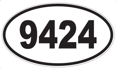 9424 - Oval Sticker