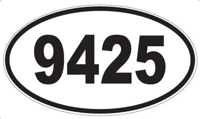 9425 - Oval Sticker