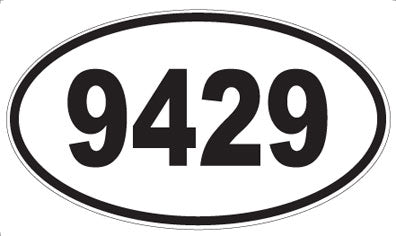 9429 - Oval Sticker
