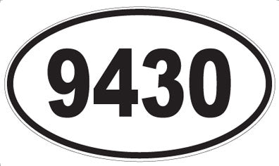 9430 - Oval Sticker