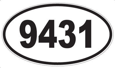 9431 - Oval Sticker