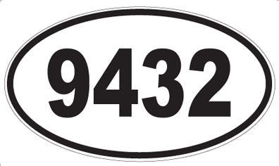 9432 - Oval Sticker