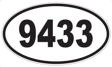 9433 - Oval Sticker