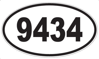 9434 - Oval Sticker