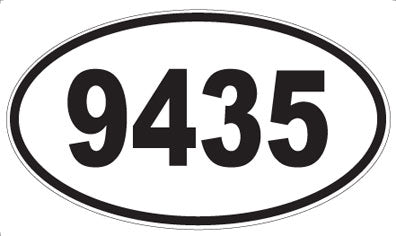 9435 - Oval Sticker
