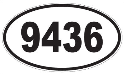 9436 - Oval Sticker