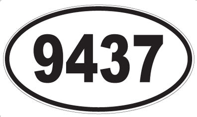 9437 - Oval Sticker