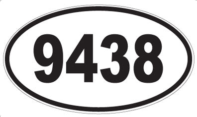 9438 - Oval Sticker
