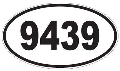 9439 - Oval Sticker