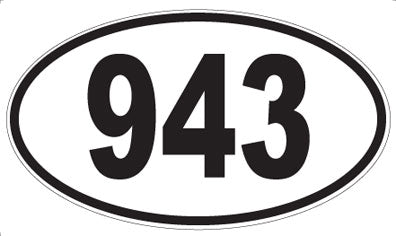 943 - Oval Sticker