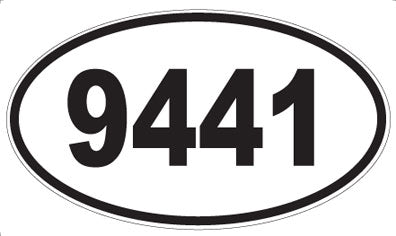 9441 - Oval Sticker