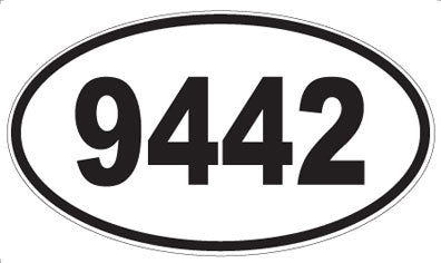 9442 - Oval Sticker